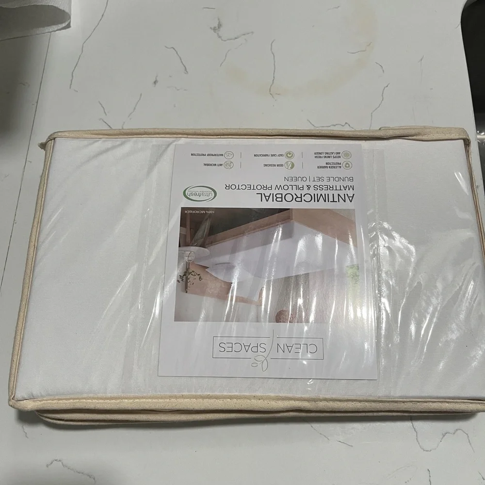 White Mattress & Pillow Protector Set